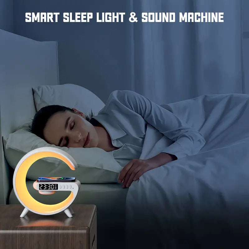 Smart Lamp with Wireless Charging, Speaker, Sunrise Alarm & Sleep Light