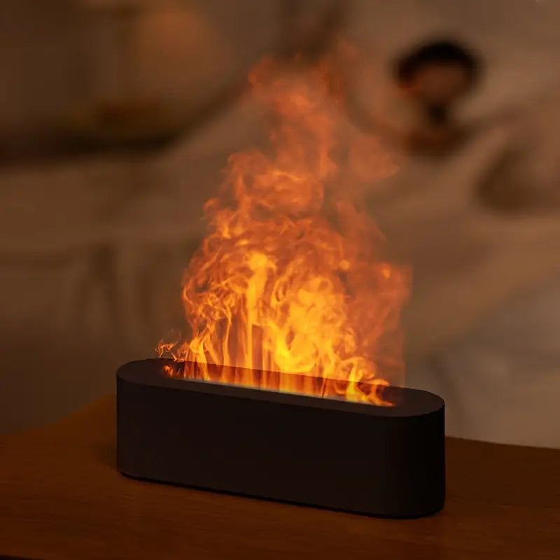 Simulated Flame Humidifier with 3D Fire Effect & USB Power