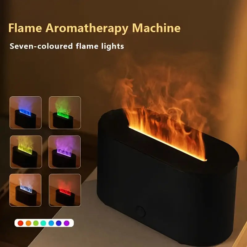 Simulated Flame Humidifier with 3D Fire Effect & USB Power