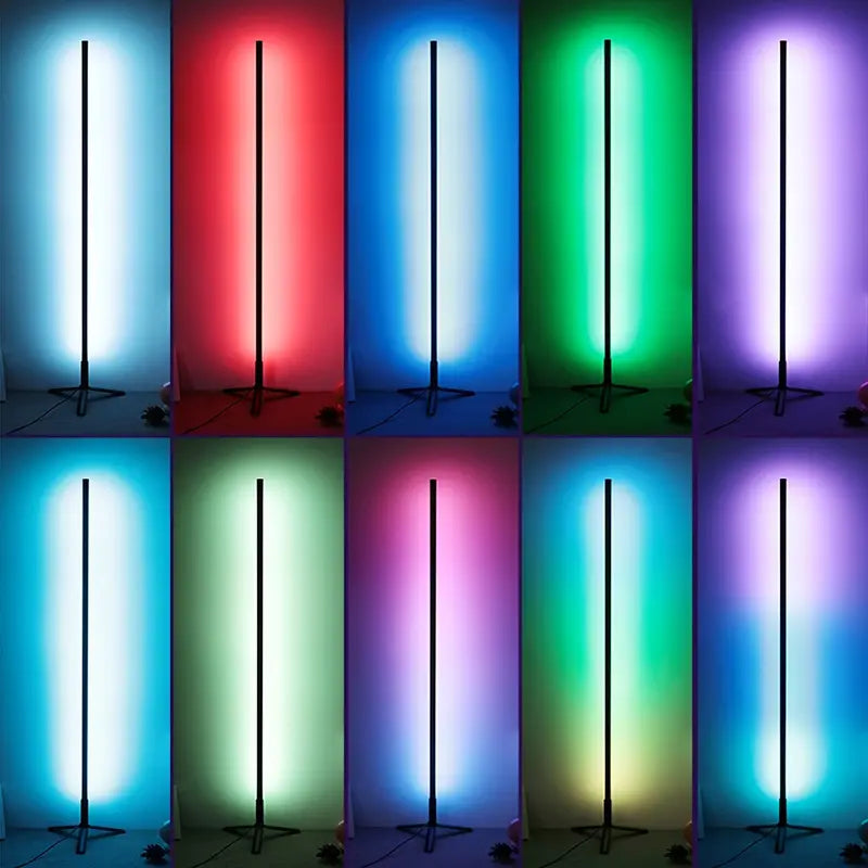 RGB USB-Powered Corner Floor Lamp - Dimmable LED Lighting