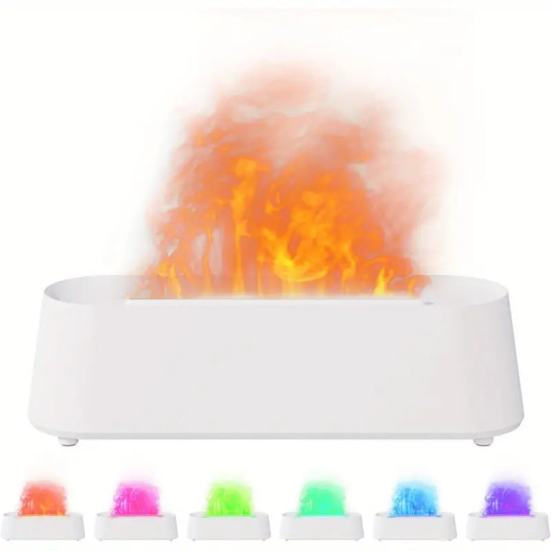 Simulated Flame Humidifier with 3D Fire Effect & USB Power