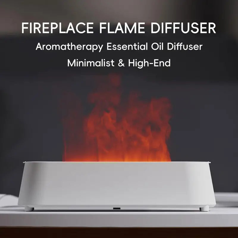 Simulated Flame Humidifier with 3D Fire Effect & USB Power