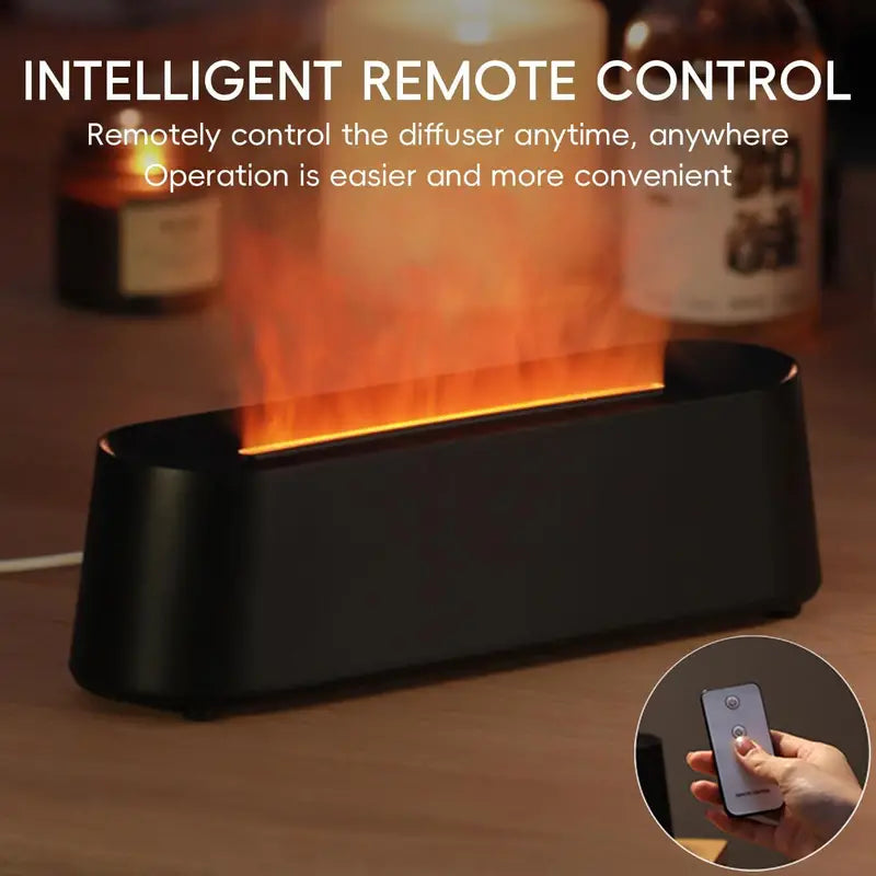 Simulated Flame Humidifier with 3D Fire Effect & USB Power