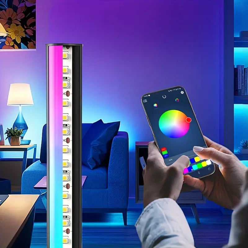 RGB USB-Powered Corner Floor Lamp - Dimmable LED Lighting