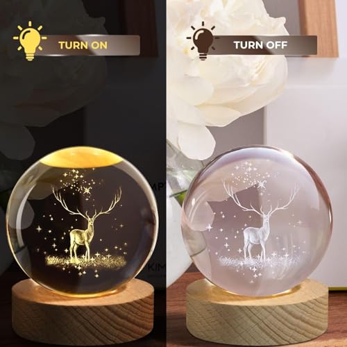 3D Love Heart Crystal Ball Night Lamp