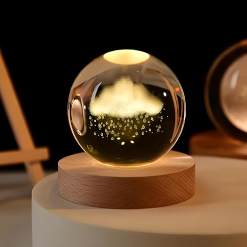 3D Love Heart Crystal Ball Night Lamp