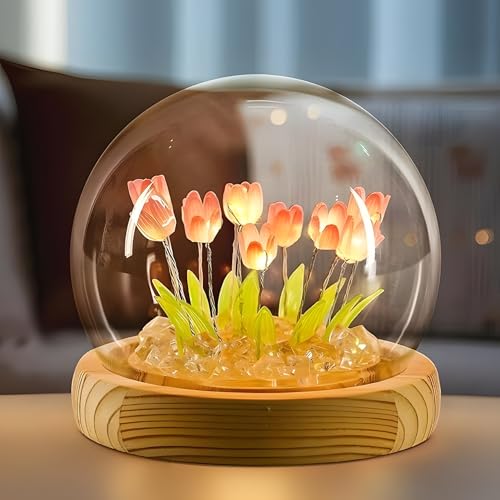 One94Store 3D Saturn Crystal Ball Night Lamp,Creative Engraved Crystal Ball Night Light, USB Table LED Wooden Crystal Ball for Home Office Decoration Birthday Gift Adults (Saturn)(Warm White)