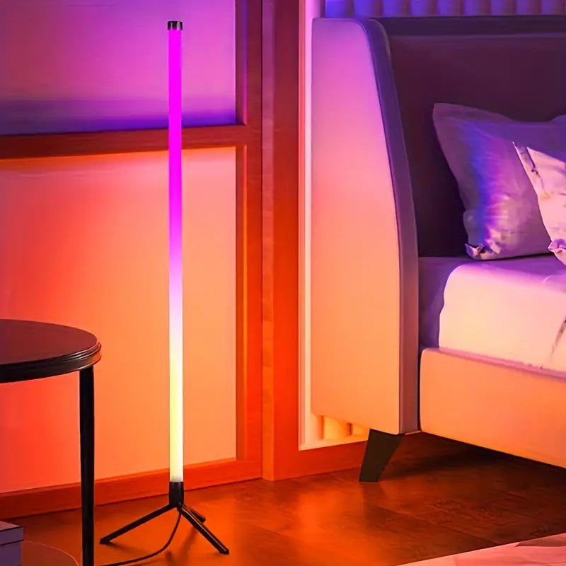 RGB USB-Powered Corner Floor Lamp - Dimmable LED Lighting