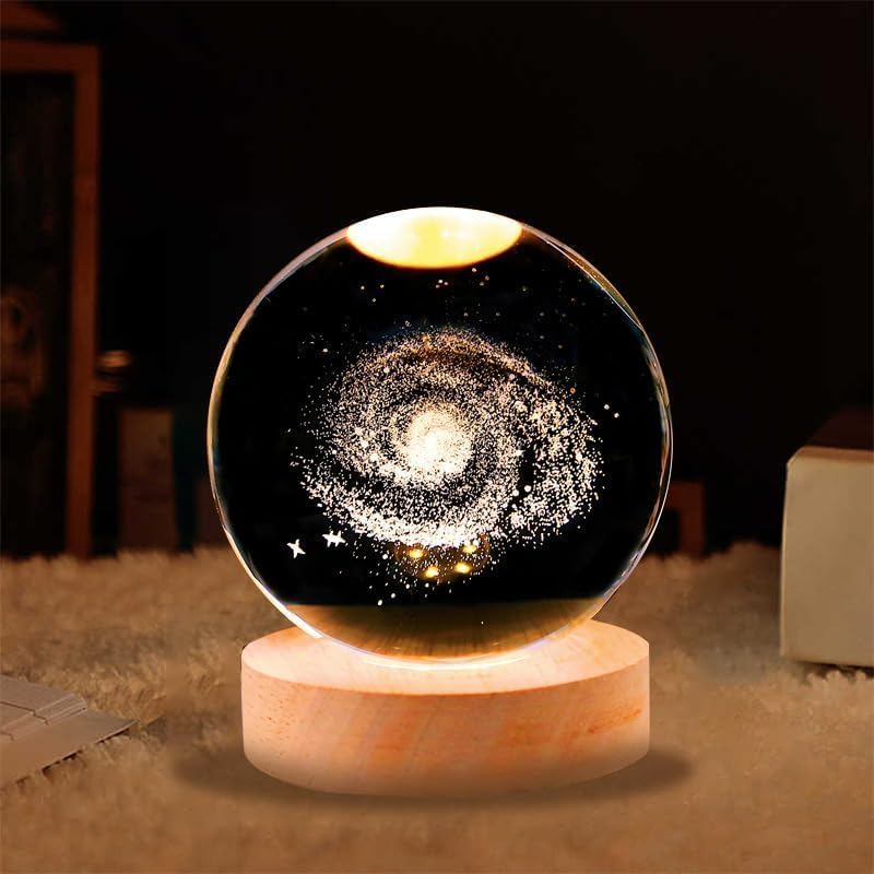 3D Love Heart Crystal Ball Night Lamp