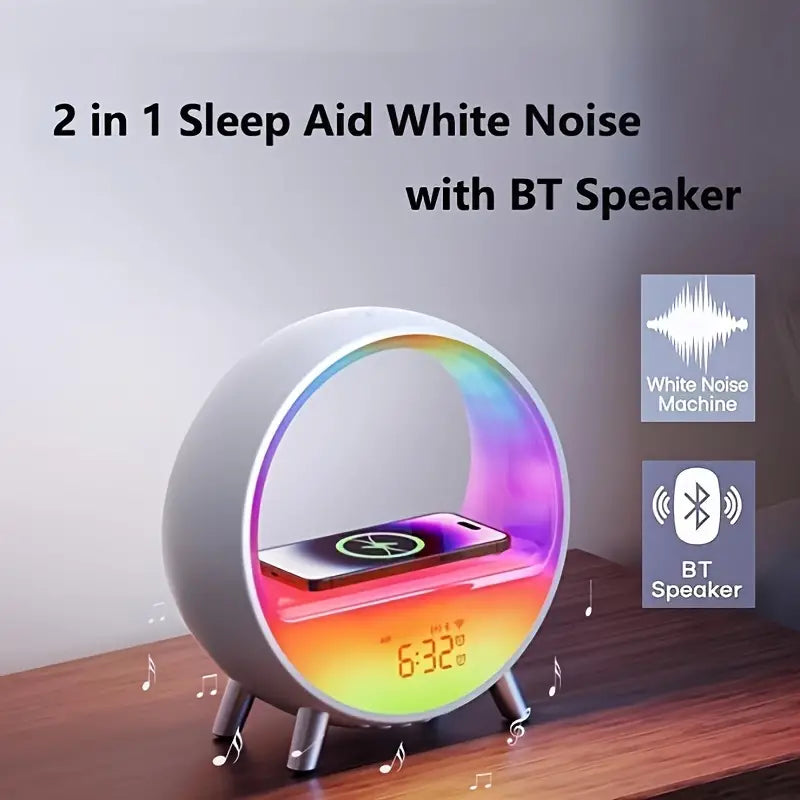 Smart Lamp with Wireless Charging, Speaker, Sunrise Alarm & Sleep Light