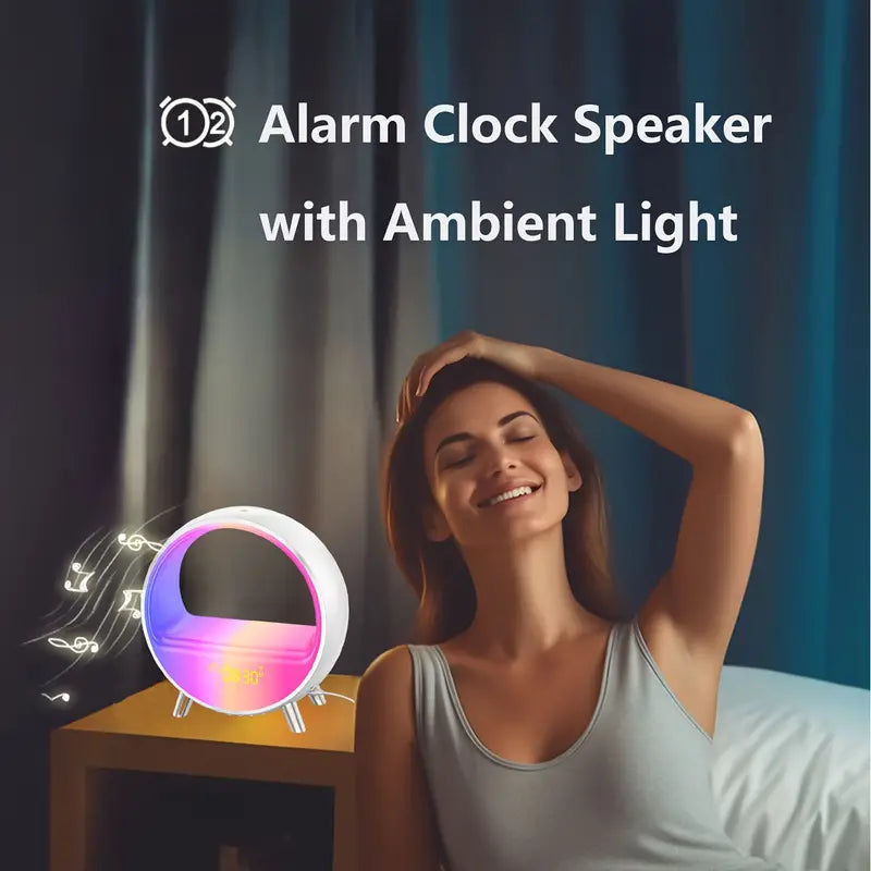 Smart Lamp with Wireless Charging, Speaker, Sunrise Alarm & Sleep Light