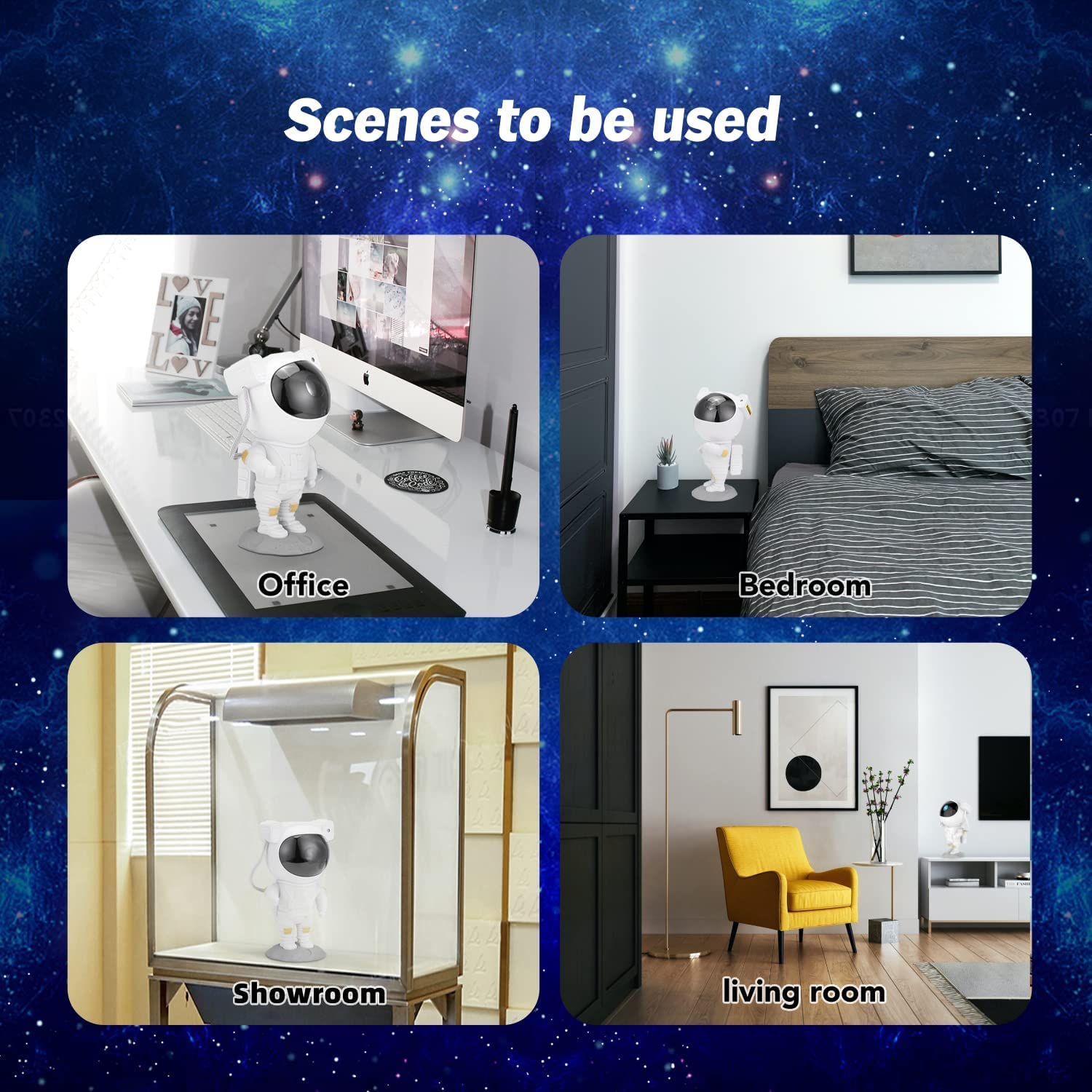 REFULGIX Astronaut Galaxy Projector with Remote Control-360° Adjustable Timer Night Lamp,Kids Astronaut Nebula Night Light,for Baby Bedroom,Gaming Room,Home and Party