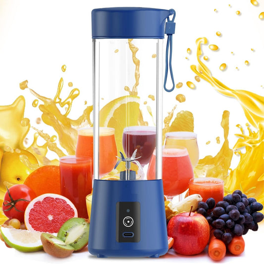 ROMINO 380ml USB Rechargeable Mini Juicer Blender, Portable Juicer Bottle, Electric Fruit Juice Maker Machine, Personal Size Juicer Bottle Blender Grinder Mixer for Juices, Shakes & Smoothie (Multi)