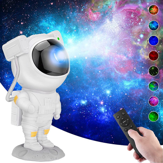 REFULGIX Astronaut Galaxy Projector with Remote Control-360° Adjustable Timer Night Lamp,Kids Astronaut Nebula Night Light,for Baby Bedroom,Gaming Room,Home and Party