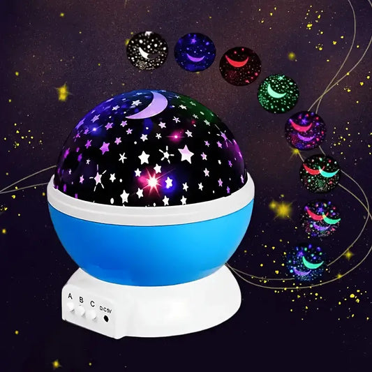 REFULGIX Star Master Rotating 360 Degree Moon Night Light Lamp Projector with Colors and USB Cable,Lamp for Kids Room Night Bulb (Multi Color,Pack of 1,Plastic) LED