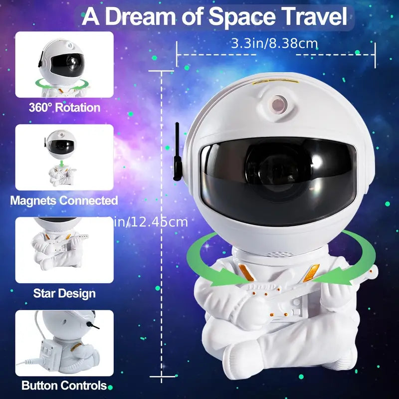 Skateboard Astronaut Galaxy Projector with Remote Control 🌌🛹