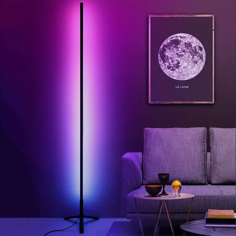 RGB USB-Powered Corner Floor Lamp - Dimmable LED Lighting