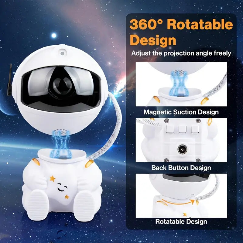 Skateboard Astronaut Galaxy Projector with Remote Control 🌌🛹