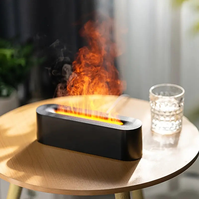 Simulated Flame Humidifier with 3D Fire Effect & USB Power