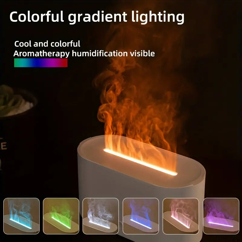 Simulated Flame Humidifier with 3D Fire Effect & USB Power