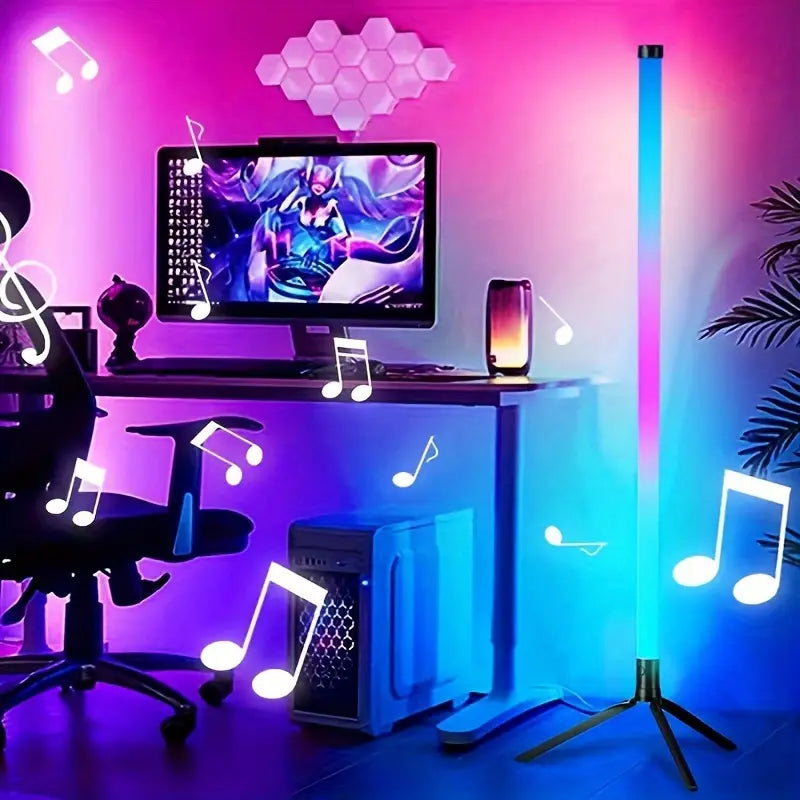 RGB USB-Powered Corner Floor Lamp - Dimmable LED Lighting