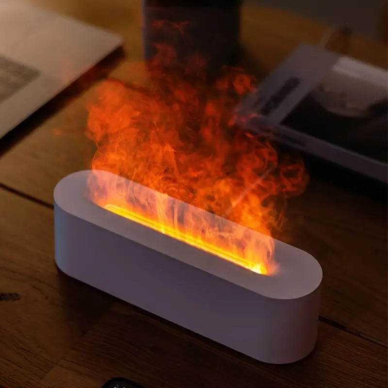 Simulated Flame Humidifier with 3D Fire Effect & USB Power